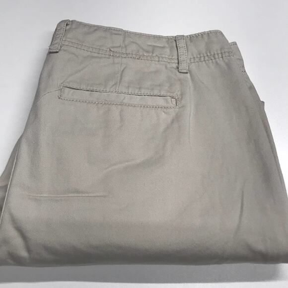 ELLE Womens 8 Capri Cotton Khaki Pants - Picture 1 of 5